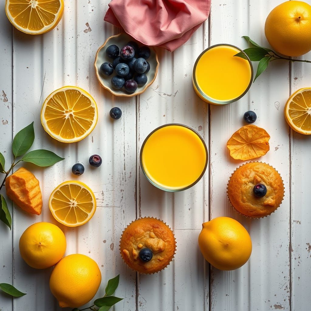 Yellow Comfort Food Flat Lay Still Life