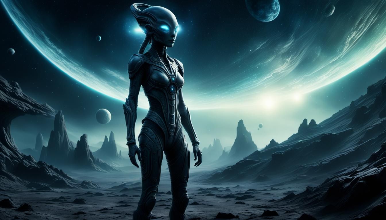 Epic Alien Shadow Manipulation in Space