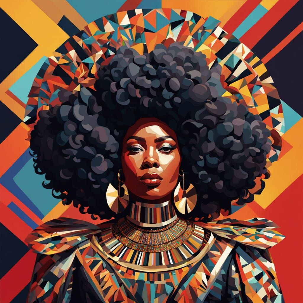 Plus-Size Black Woman on Vogue Cover, Digital Art