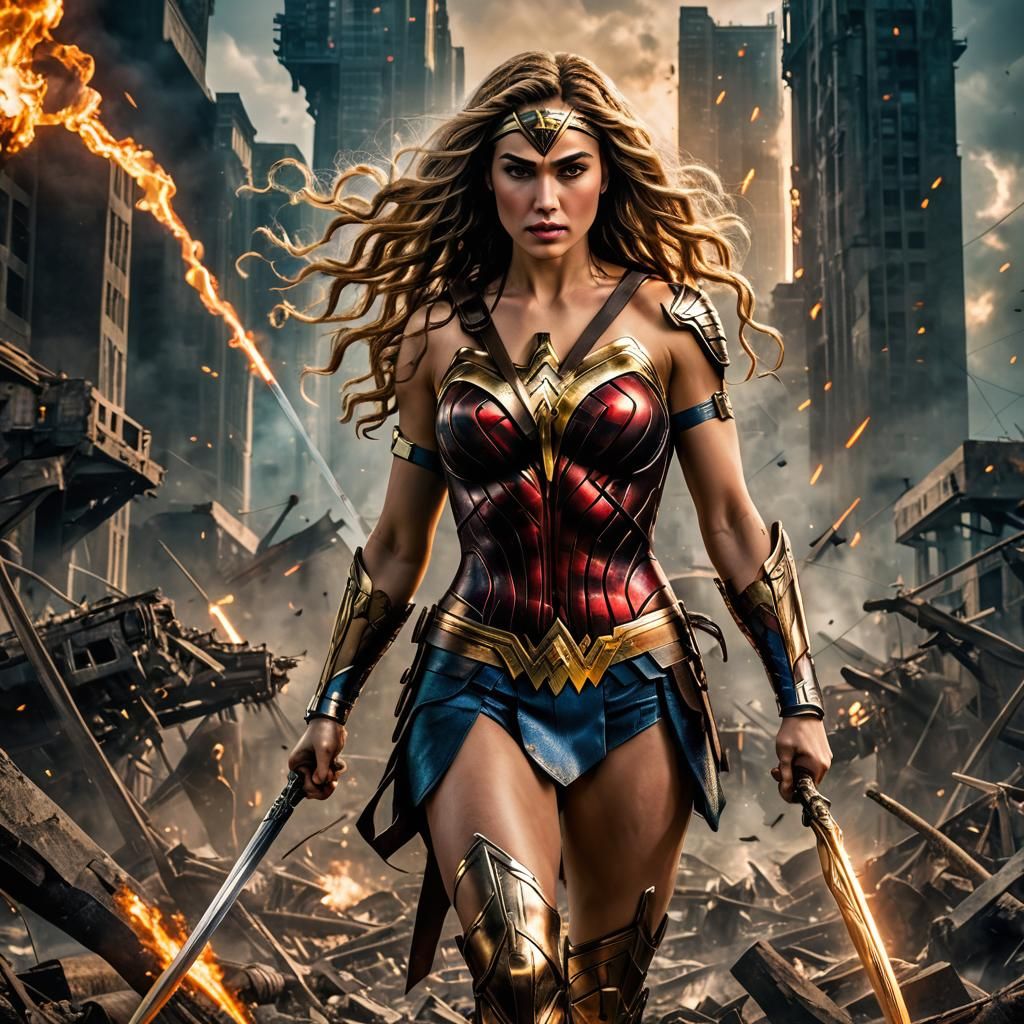 Apocalyptic Wonder Woman Stands Tall and Proud