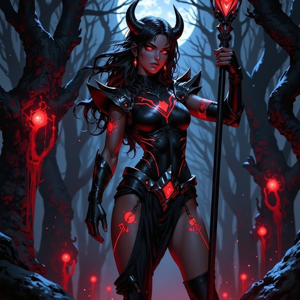 Nightmare Demon Lord in Shadowy Realm