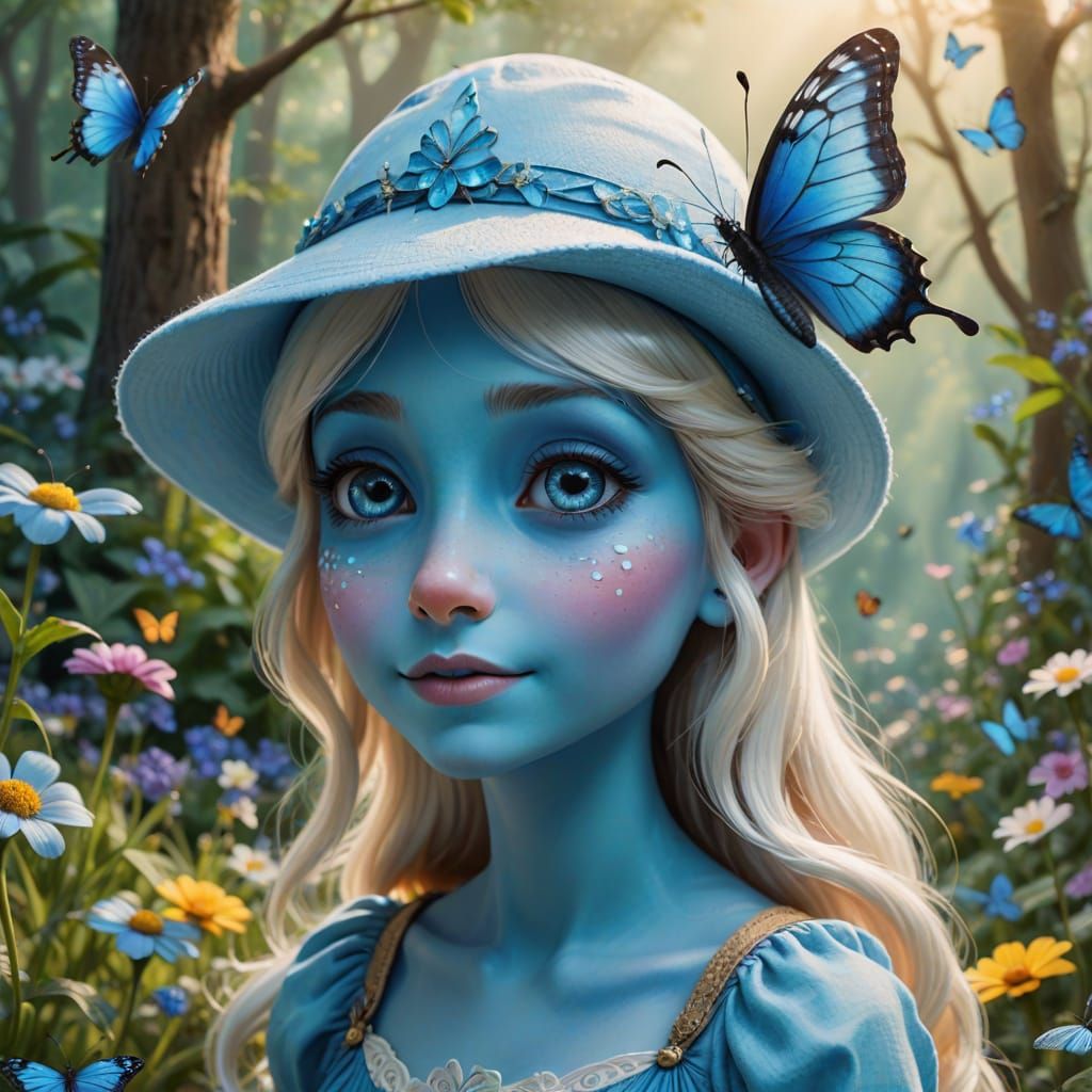 Smurfette in Whimsical Wonderland
