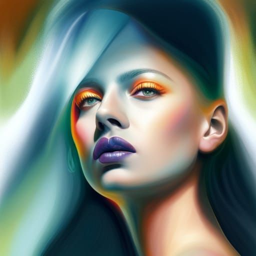 Hyperrealistic Portrait in Kandinsky Style