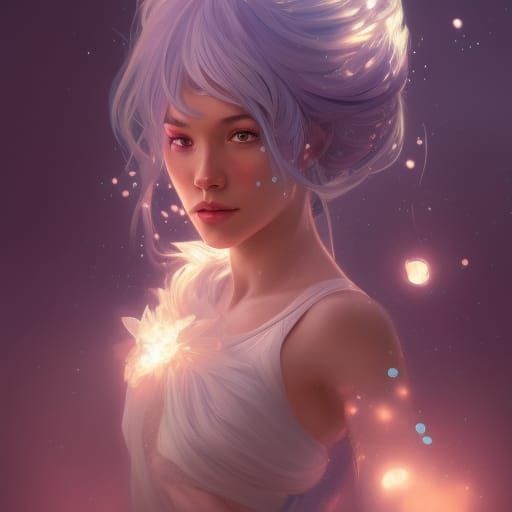 Detailed Star Fairy Portrait in Digital Art Style