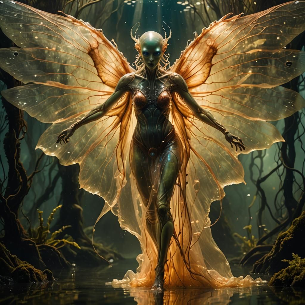 a alien underwater nymph awe inspiring anthropomorphic fit r...
