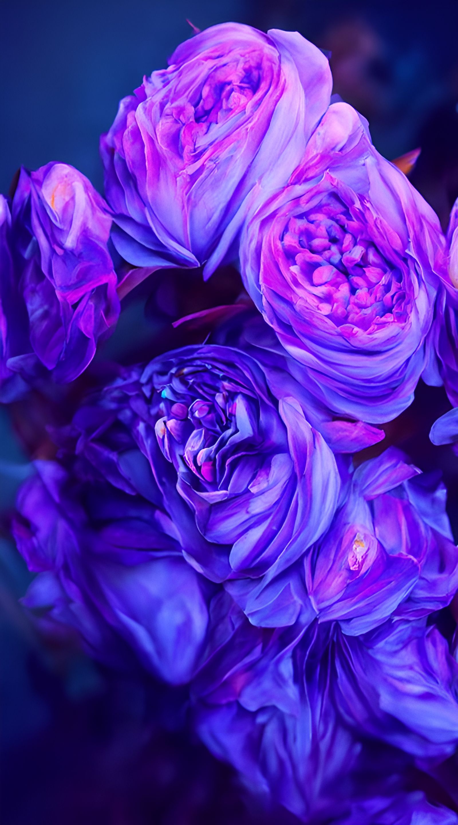 Luxurious Purple Ranunculus Flowers in Hyperrealism