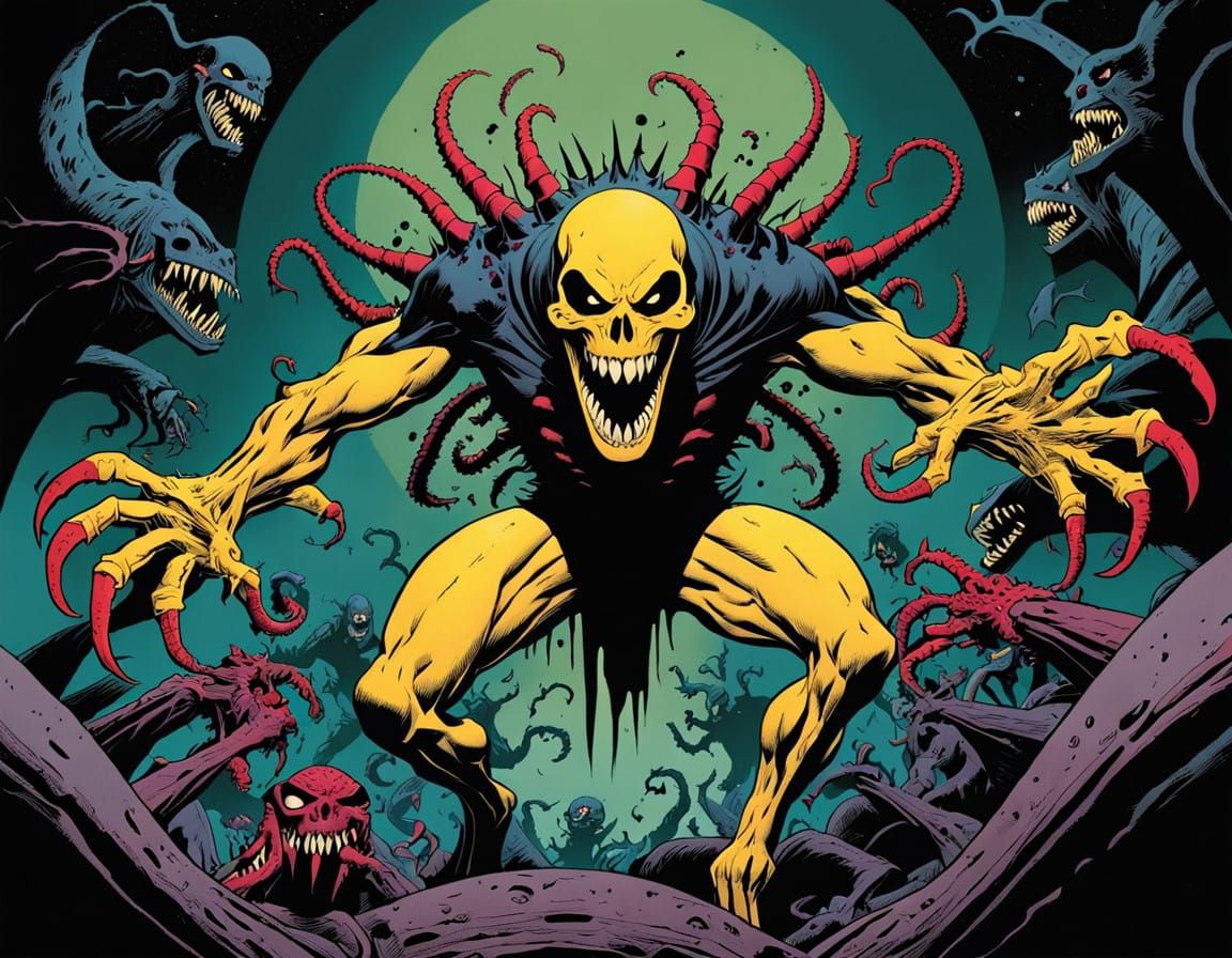 Cosmic Horror Being Erupts from Human Host in a Frenzy of Ap...