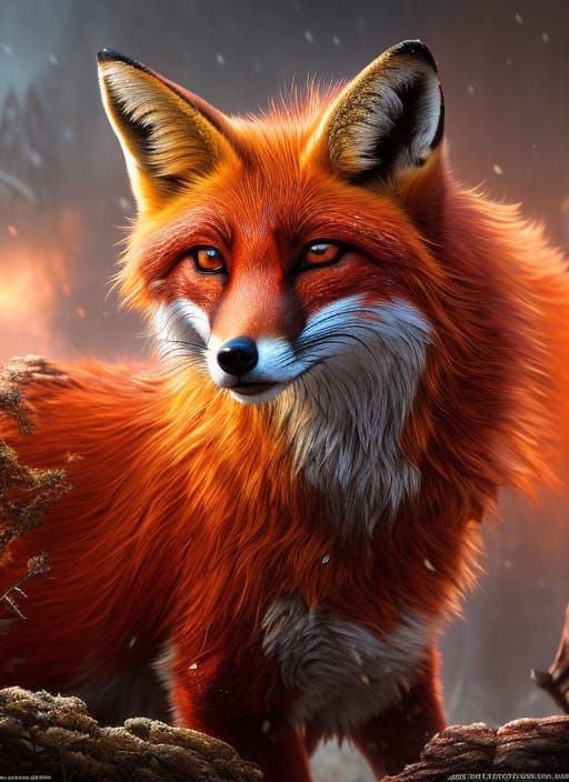 Majestic Red Fox Fantasy Masterpiece