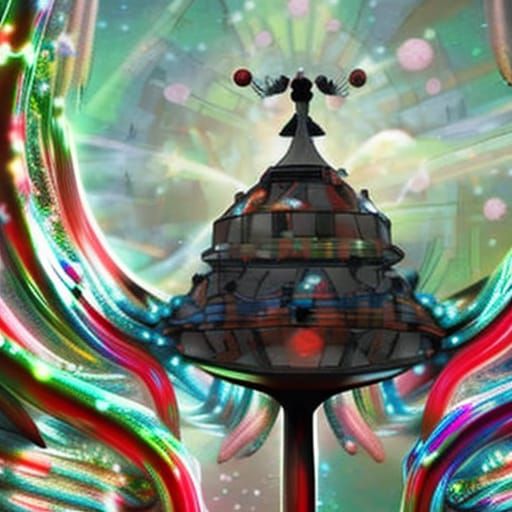 Candy Cane Rainbow Gemini Constellation: Digital Matte Paint...