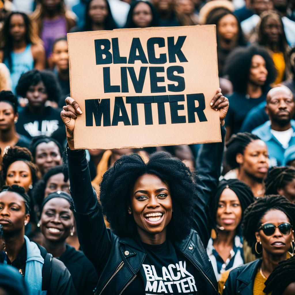Girl Holding Black Lives Matter Sign: Documentary Photo