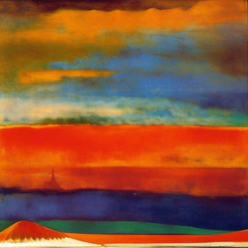 Surreal Scene Inspired by Nolde and Klee in Expressionist St...