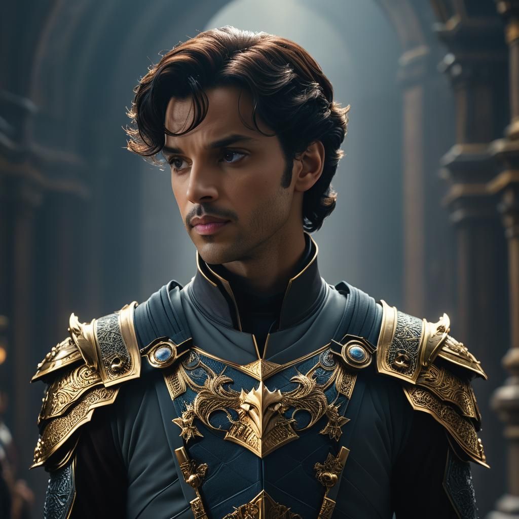 Solemn Prince in Dark Academia Style