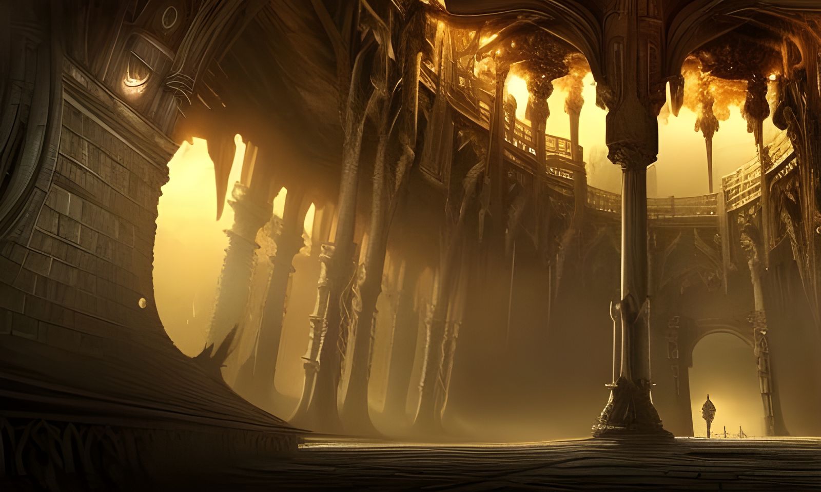 Epic Fantasy Dungeon: Dramatic Digital Matte Painting