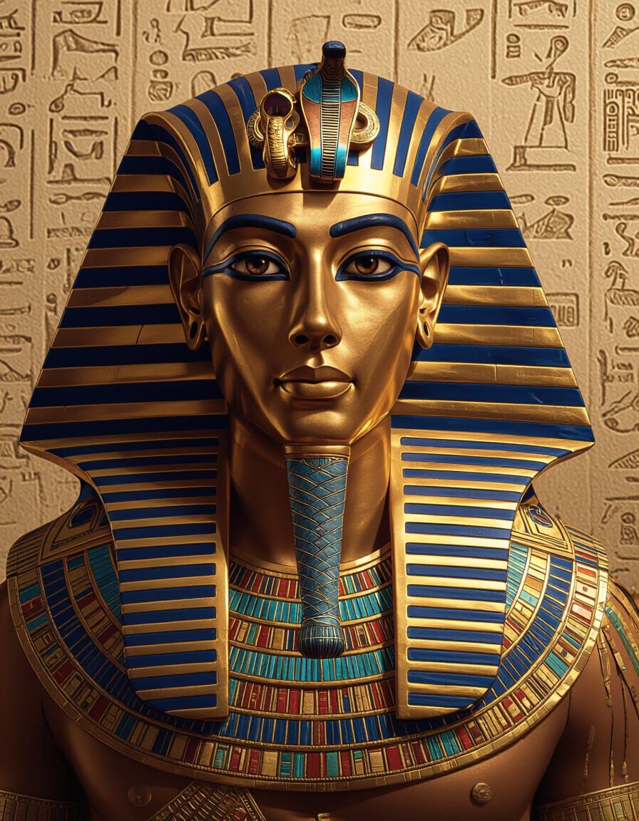 Egyptian Pharaoh in Photorealistic Digital Painting