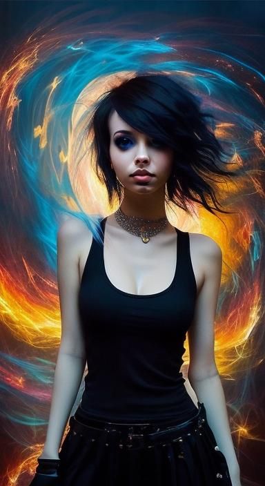 Ethereal Woman in Neo-Romantic Impressionist Oil Painting