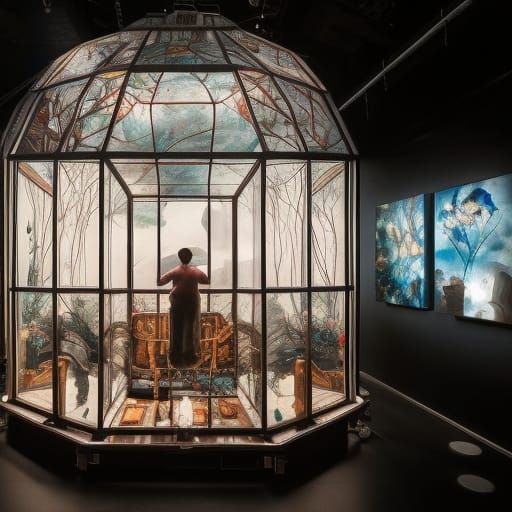 Spectacular Lightning Display Inside Intricate Glass Boxes