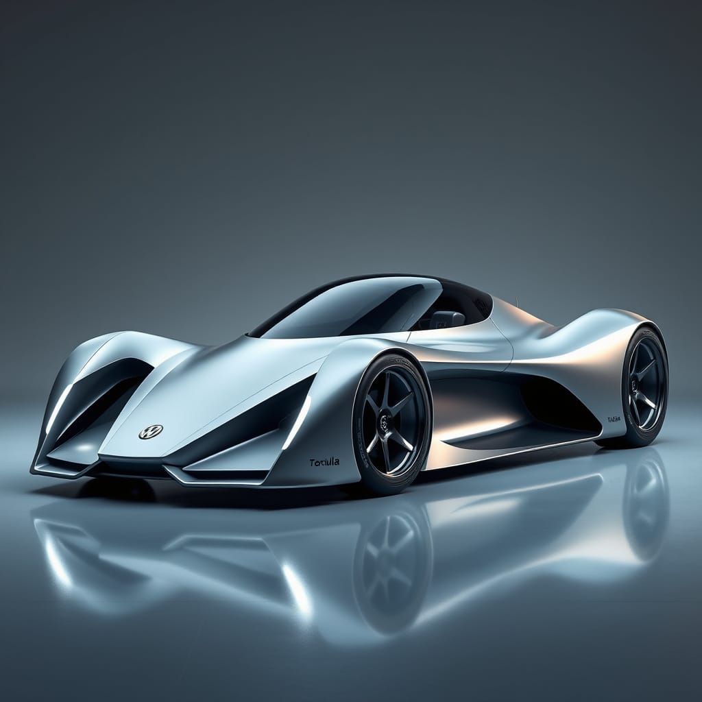 Futuristic Beetle F1 Hovercar in Design Studio