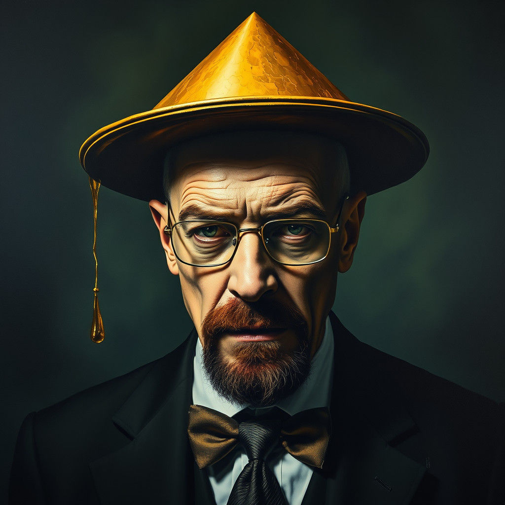 Walter White in Surrealist Chiaroscuro Portrait