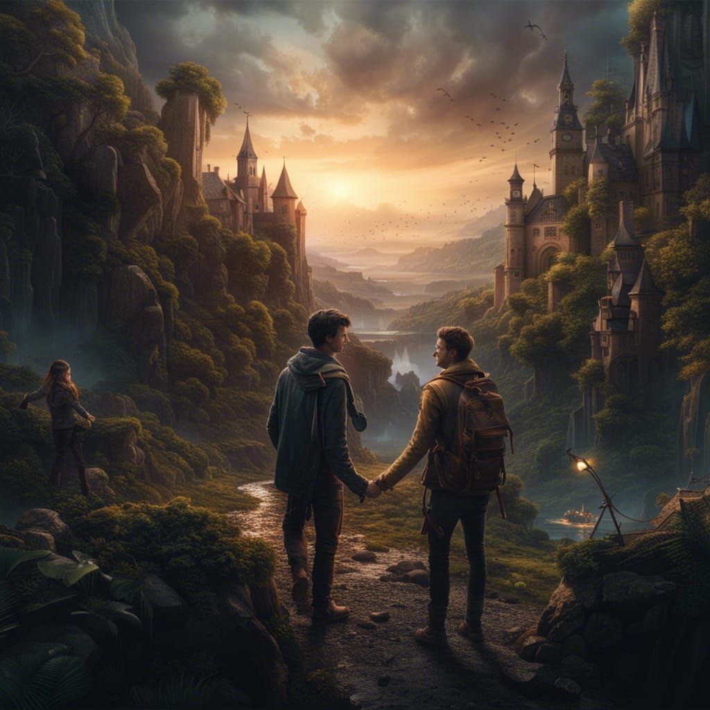 Epic Friendship: A Dramatic Digital Matte Painting