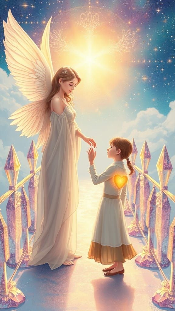 Whimsical Angelic Bridge of Hope and Connection