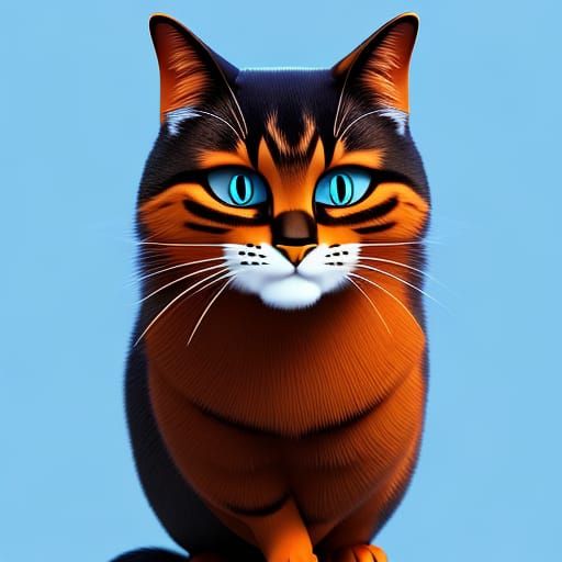 Elvis Presley as a Cat: 3D Digital Art