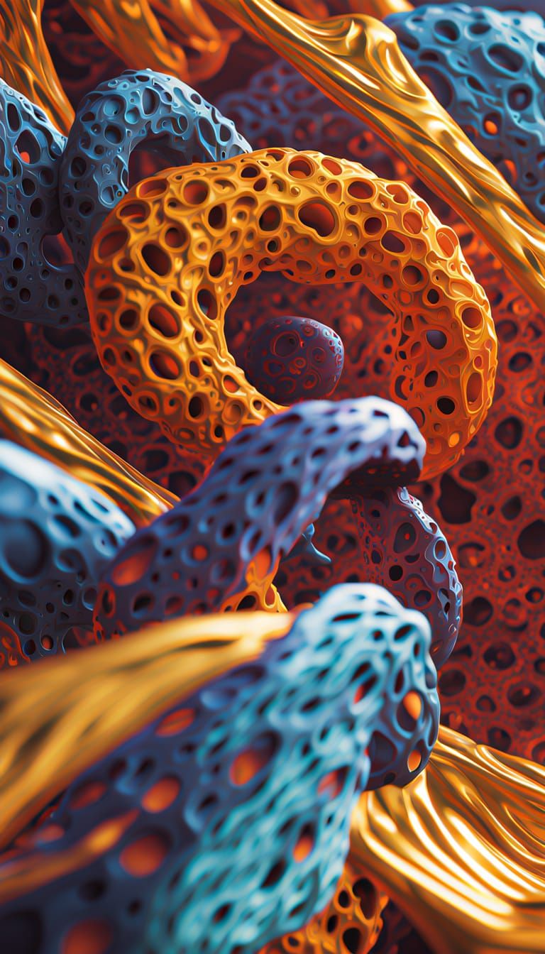 Electrified Silicon Life Form in a Cocoon of Metallic Elemen...