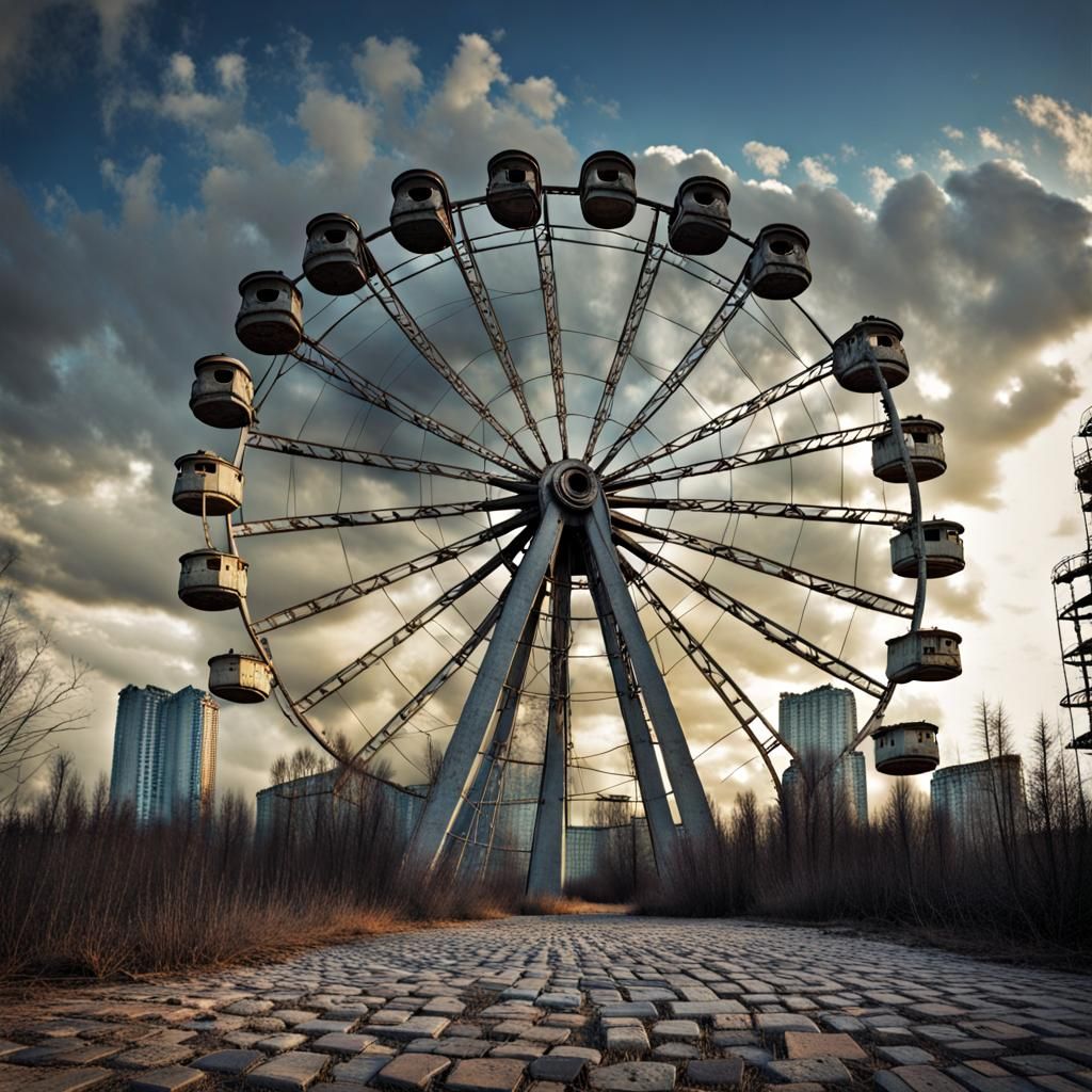 Chernobyl: Abandoned Cityscape with Theme Park Wheel