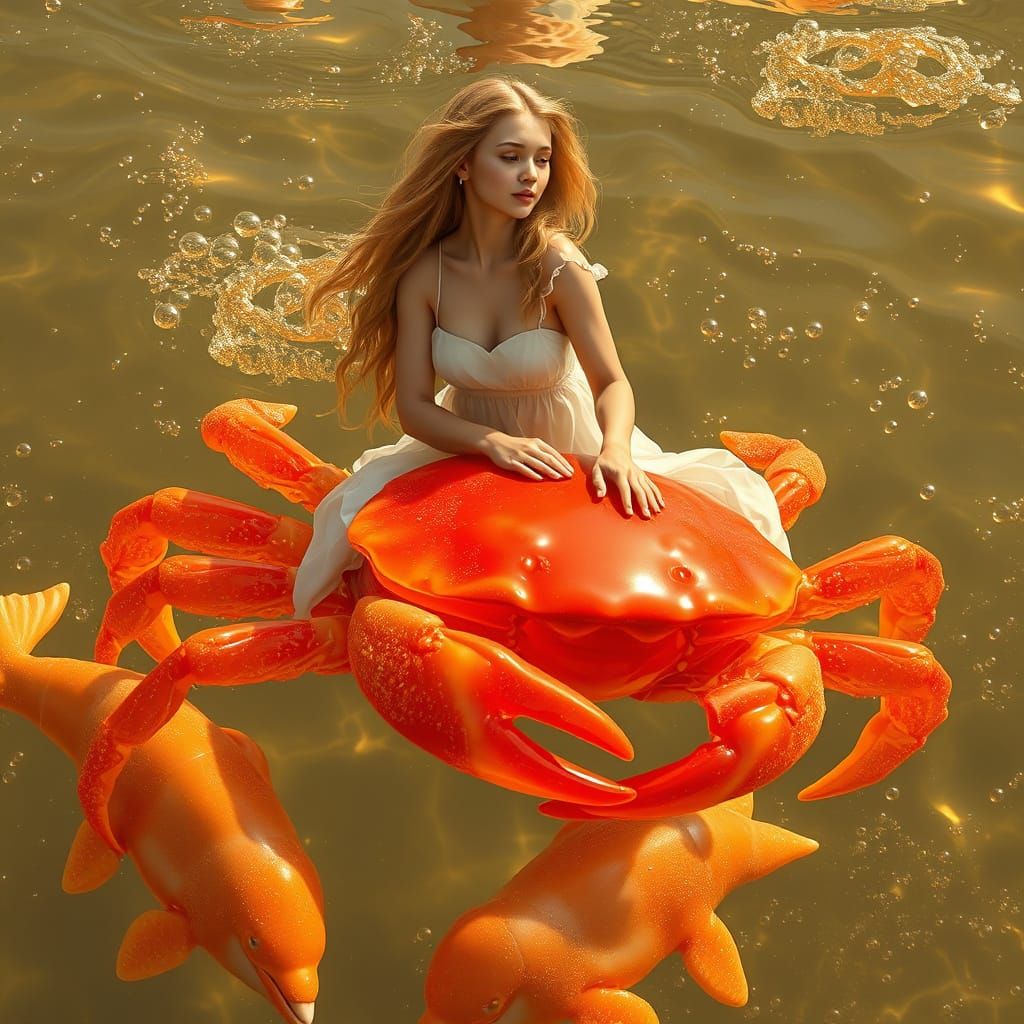 Gummy Crab Rider in a Soda Sea