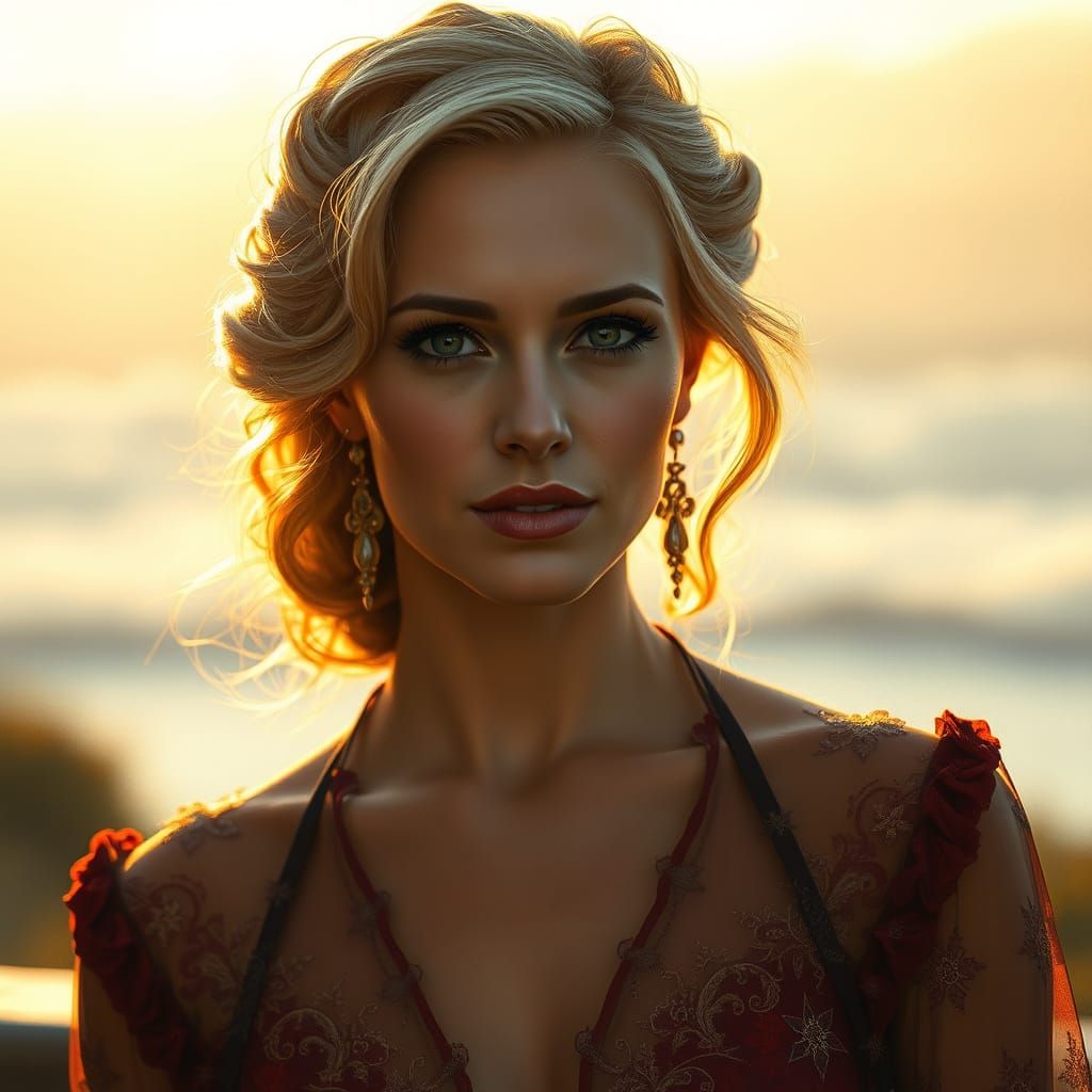 Nicole Kidman: Elegant Golden Hour Portrait