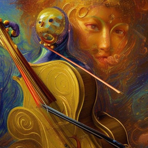 Robots Play Human Instruments: Faberge Matte Painting