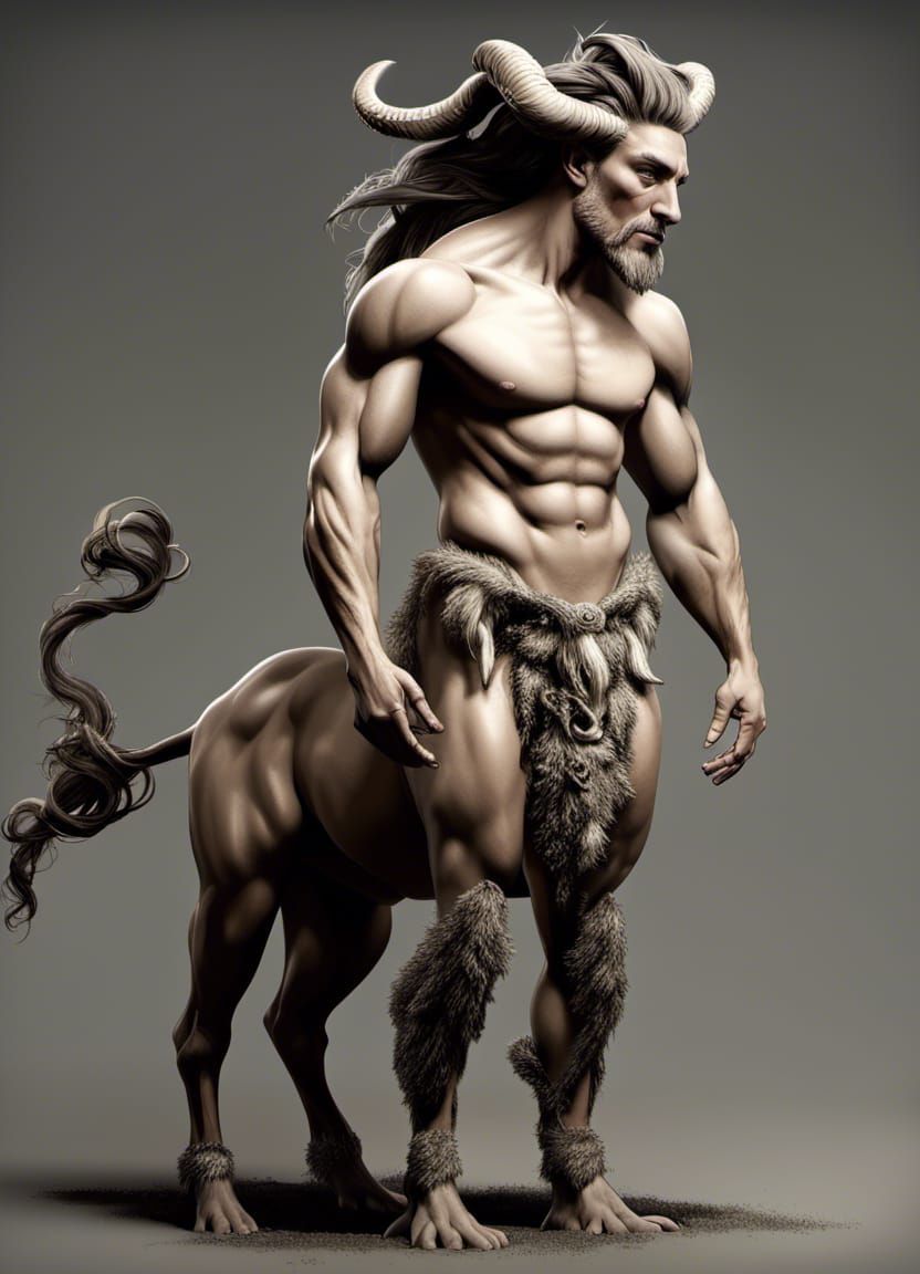 Heroic Centaur Warrior in Mystical Forest