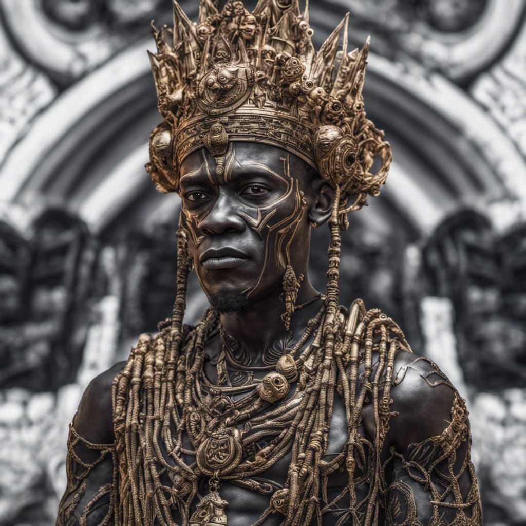 African Gods in a Fiery Metal Maze