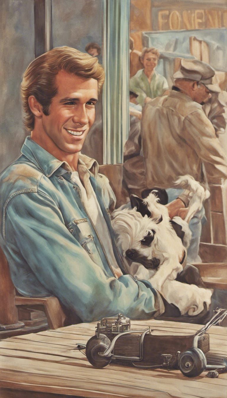 Stylized Portrait of Fonzie