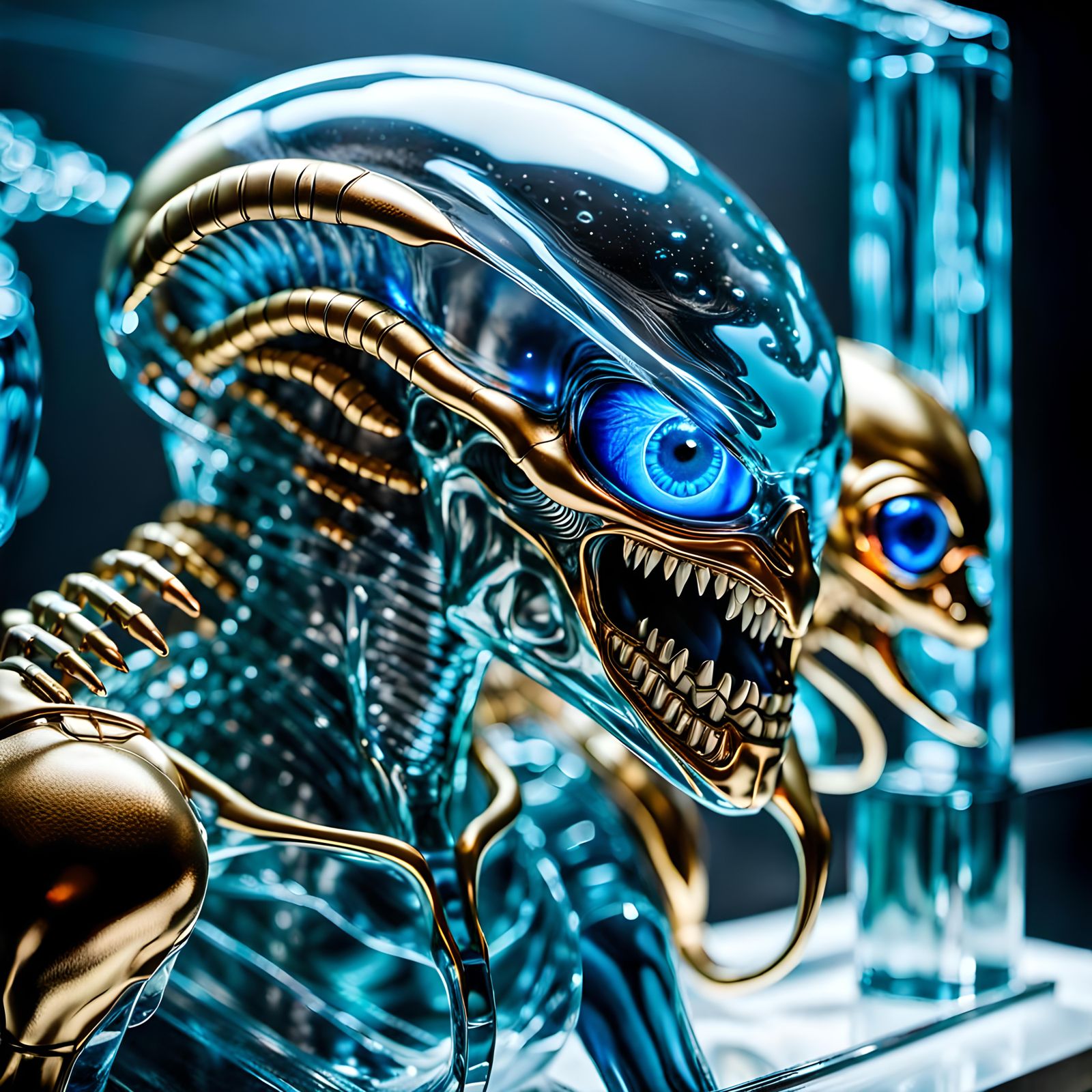 neon alien xenomorph