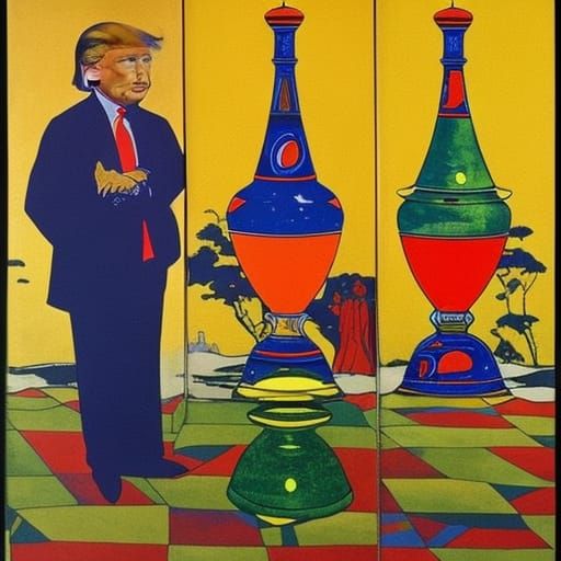 Donald and Trump Flamenco Dance with Lava Lamps