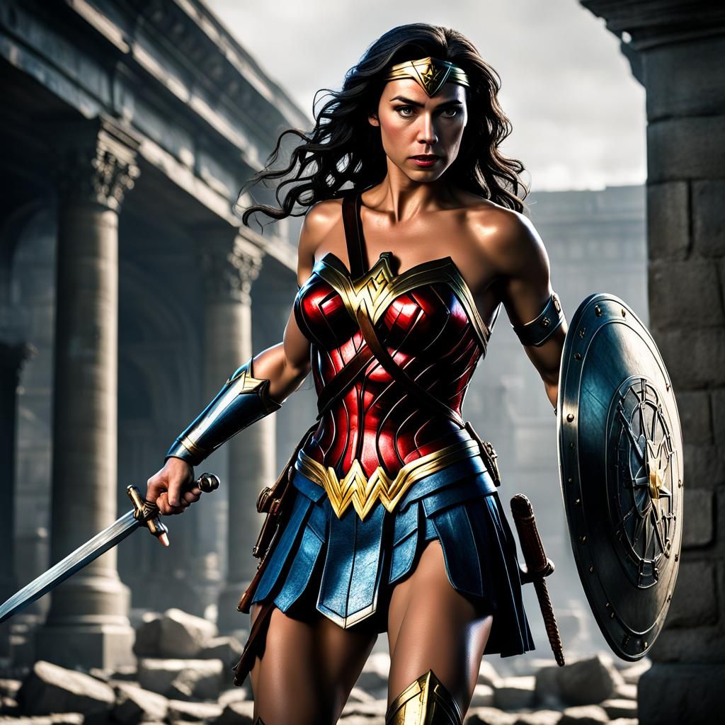 Wonder Woman Sword Handle Cinematic 3D Render