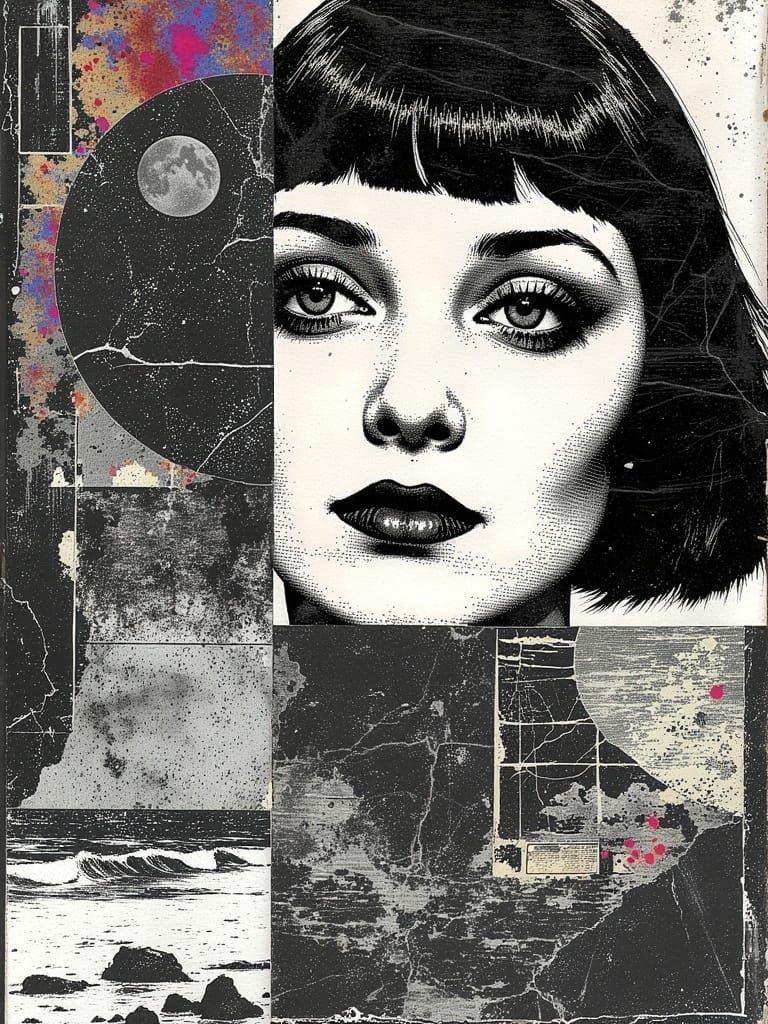 Glamorous Bohemian Woman in Iridescent Splendor