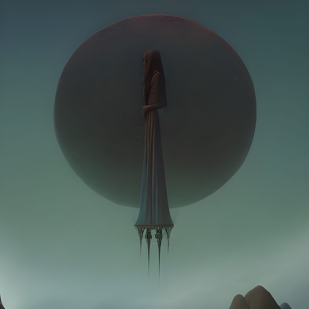 Surreal Fantasy Human Portrait in Digital Art