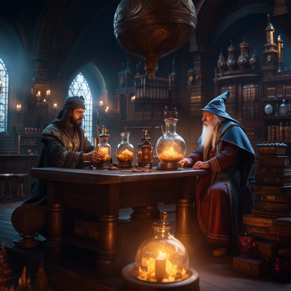 Alchemist and wizard have a meeting