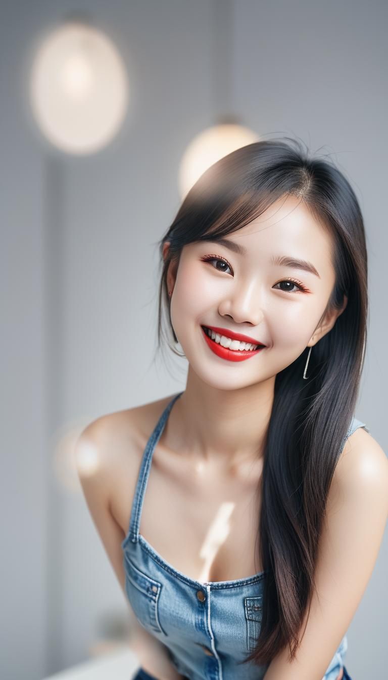 Trendy Chinese Woman Portrait in Martin Schoeller Style