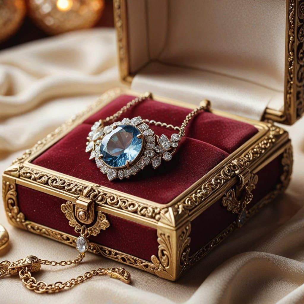 Luxurious Crystal Gem Jewellery Still Life