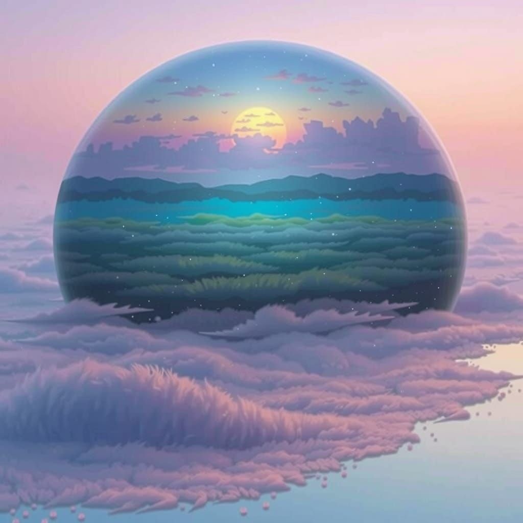 Woman Painting in Art Studio, Whimsical Style