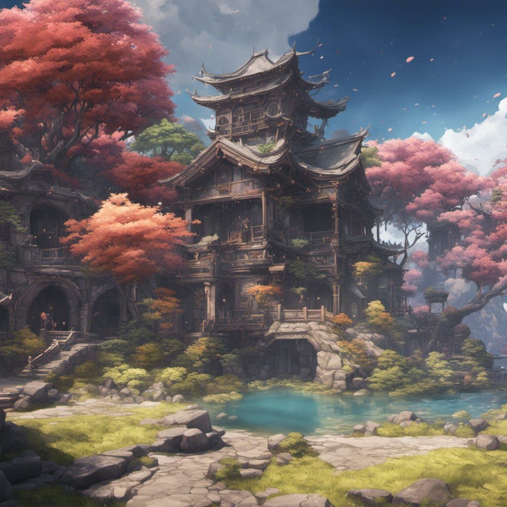 Detailed Anime Scenery in 8k Resolution