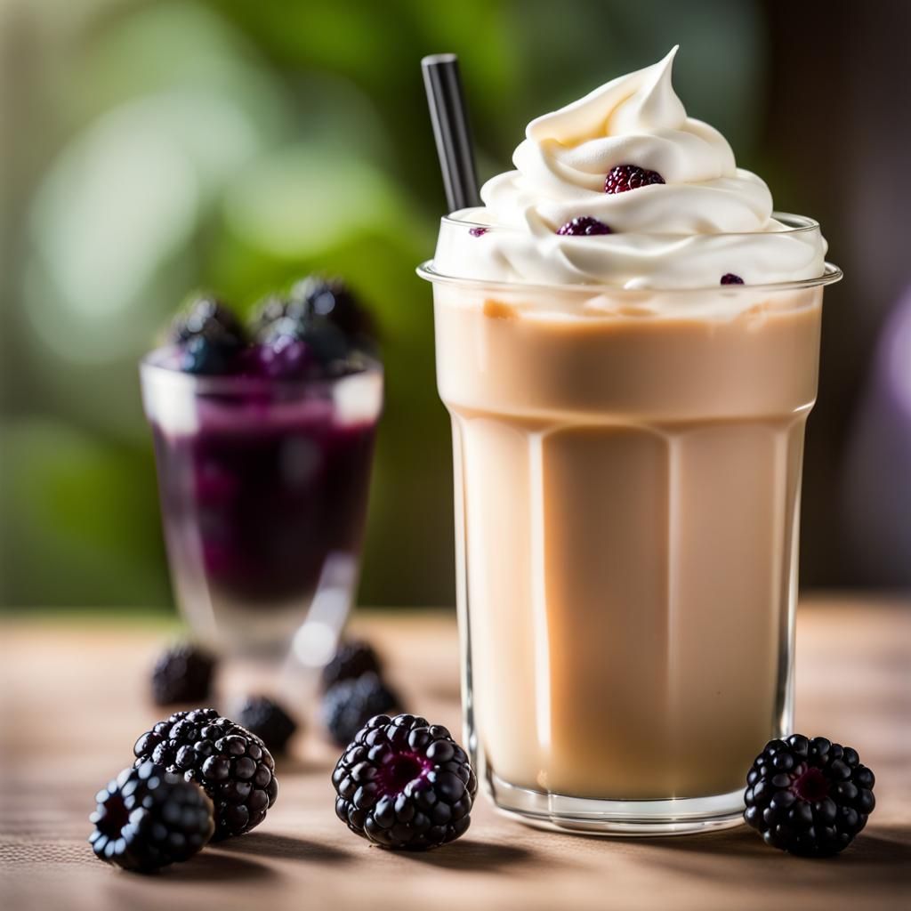 Iced Latte with Blackberry and Vanilla: Photo