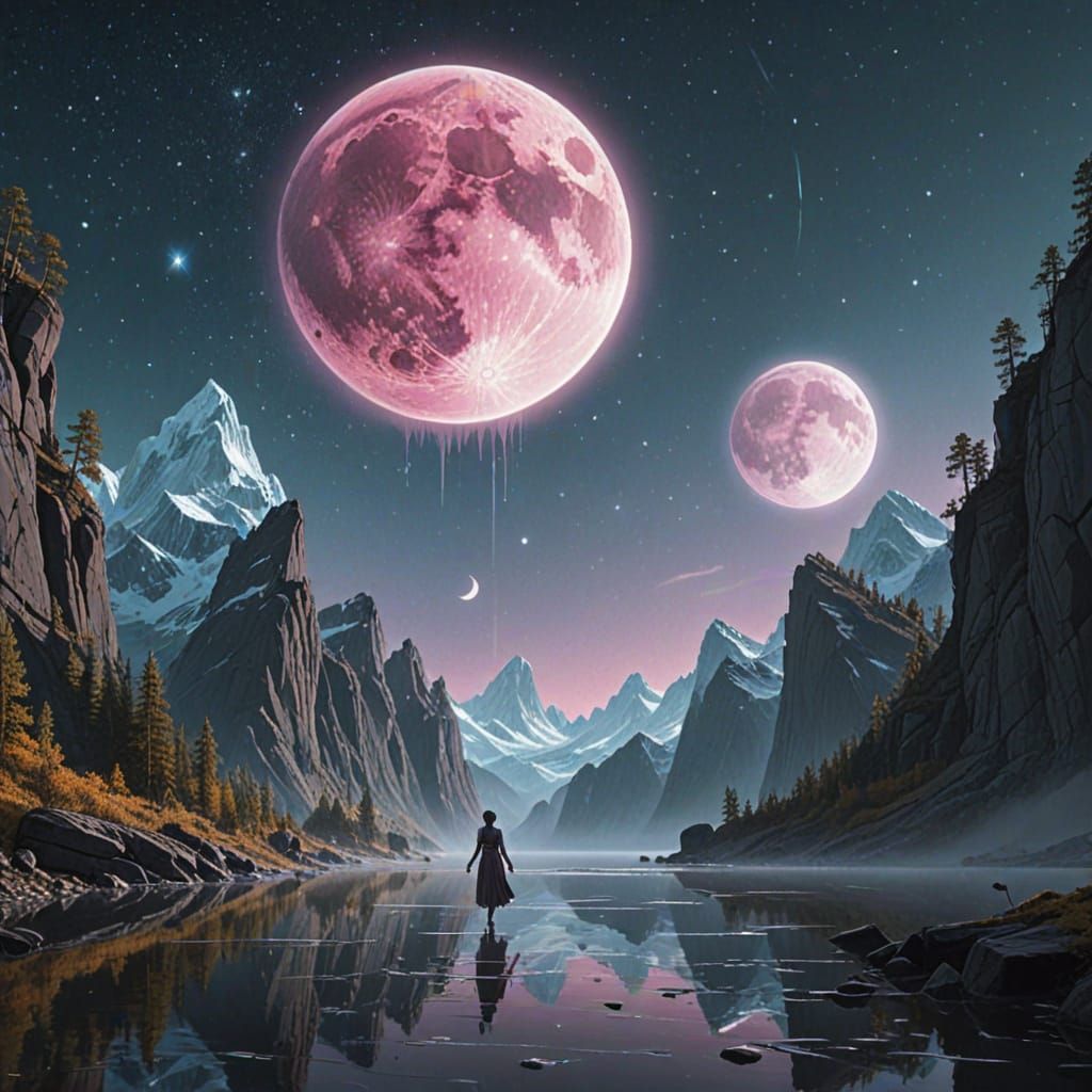 Ethereal Moons Converge in a Celestial Ballet