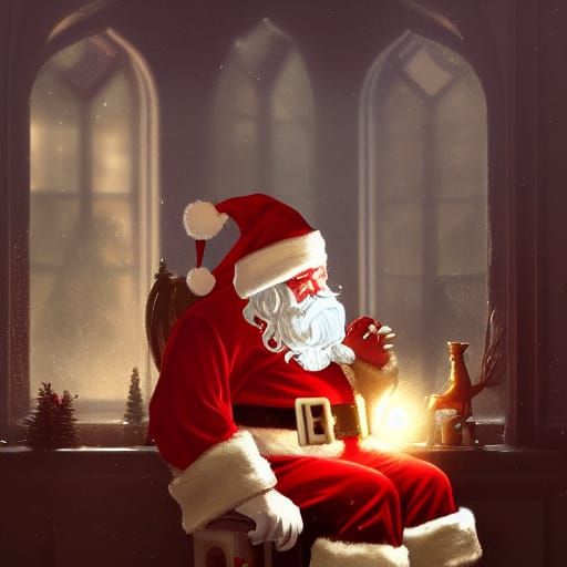 Hyperdetailed Father Christmas Concept Art