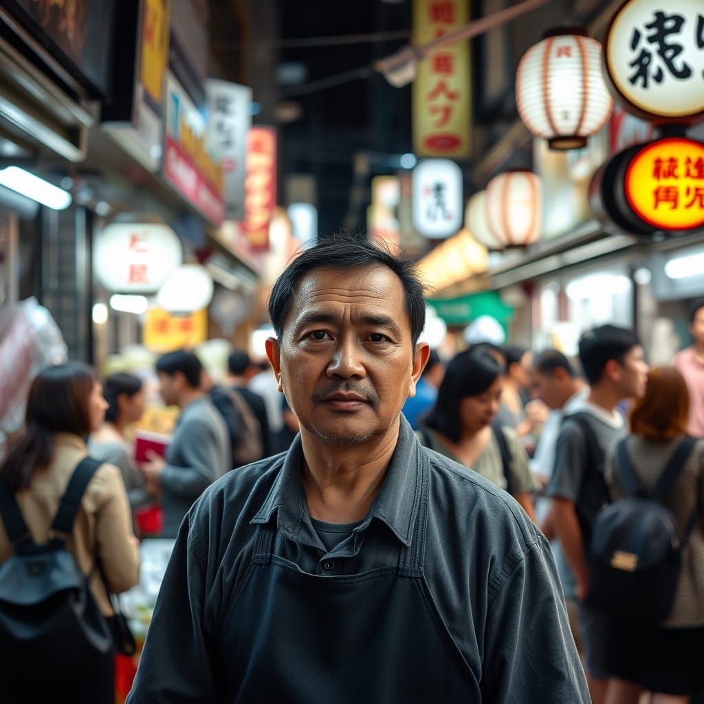 Japanese Night Market Stall Keeper in Citta
