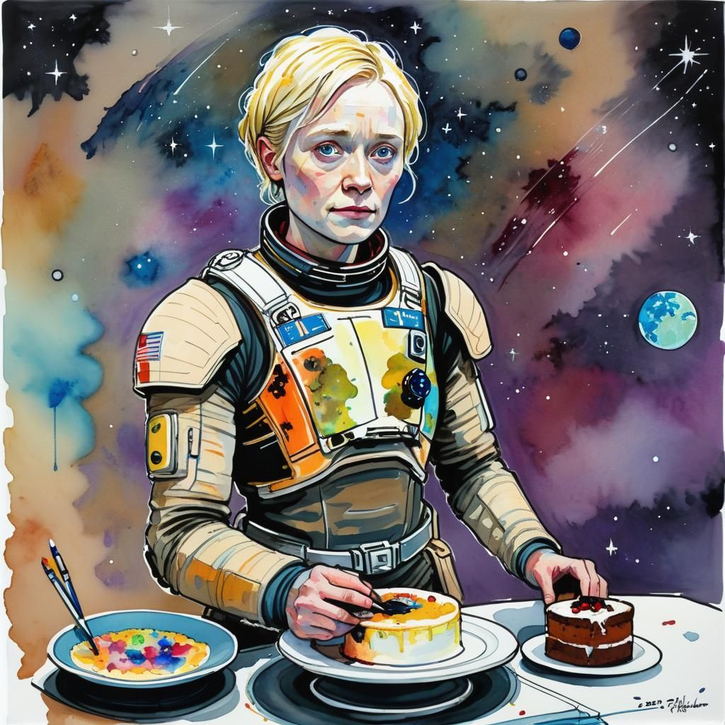 Brienne of Tarth Astronaut with Cake Space Station