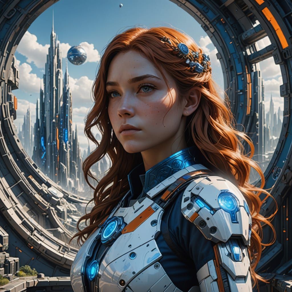 Surreal Futuristic Cityscape with Hyperdetailed Architecture...