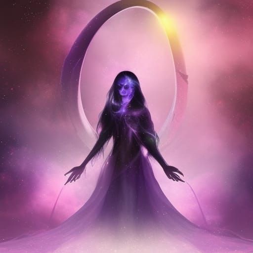 Celestial Reaper Selfie in Spooky Meadow